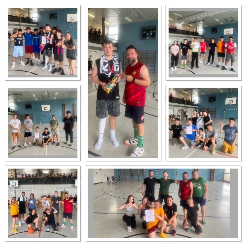 Die Siegerfotos der einzelnen Mannschaften und der MVP des Turniers